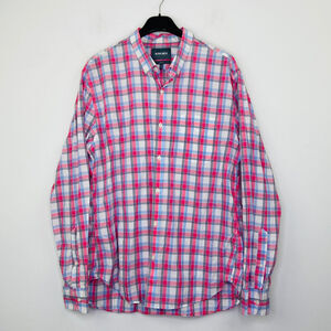 Bonobos Men's XL Shirt White Pink Plaid Slim Fit Long Sleeve Button Up BF28